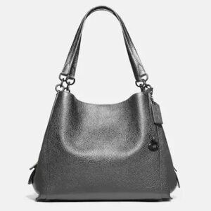 COACH Metallic Leather Dalton 31 Shoulder Bag